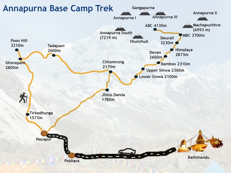 abc trek map with distance